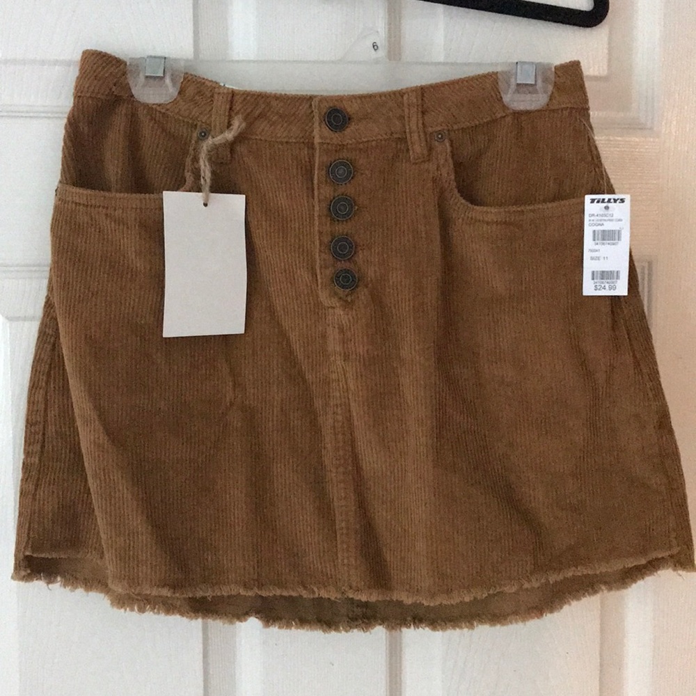 Corduroy mini skirt